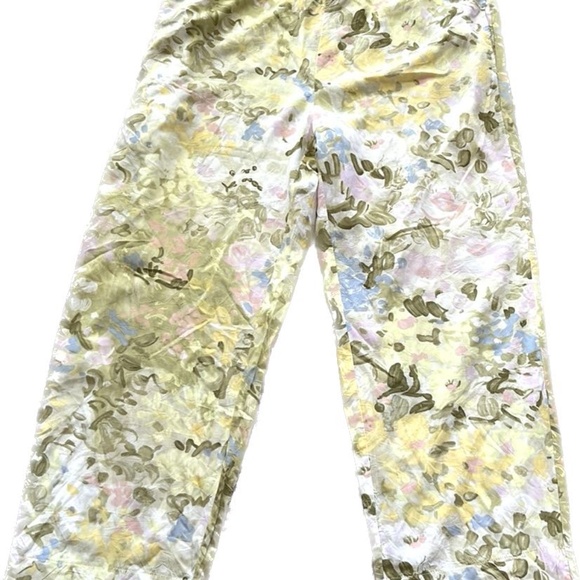 Jams World Pants - Rare Jams World Copyright Fabric W727-FPAI Flower Paint Beach Pants Lounge Pants